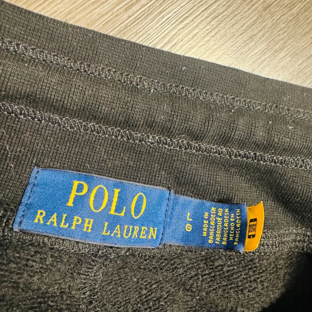 Polo Ralph Lauren Mens Jogger Sweatpants Black Red Pony Logo Size Large